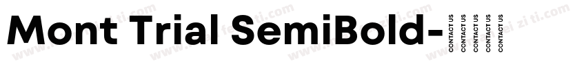 Mont Trial SemiBold字体转换